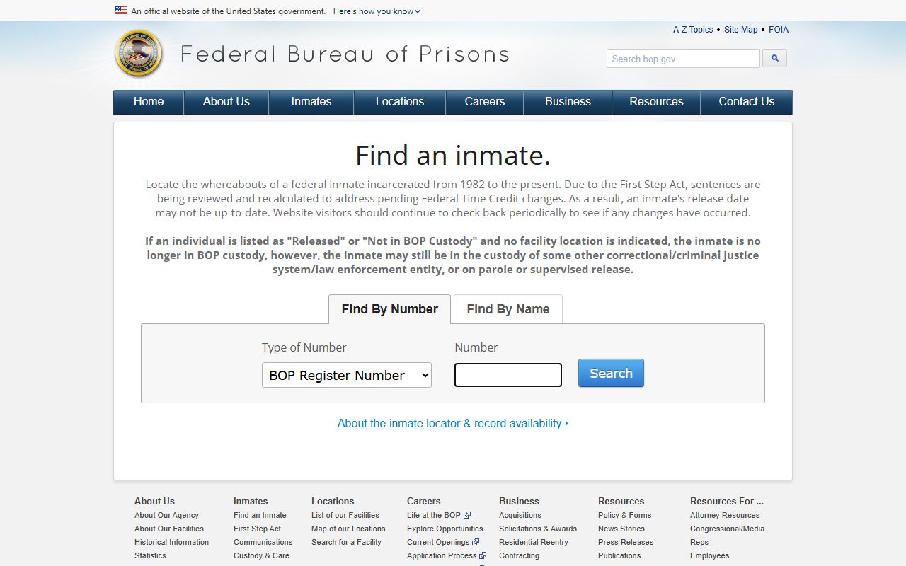 Dutchess County inmate population federal BOP inmate locator search